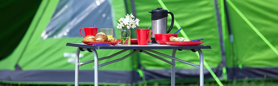 Tavolo da pranzo, campeggio, picnic, giardino, terrazza, campeggio, caravan, cena 