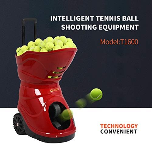 Tennis Ball Machine T1600 - Multi funzione, velocità massima 90mph, altezza variabile e oscillazione e programmabile - Ysert