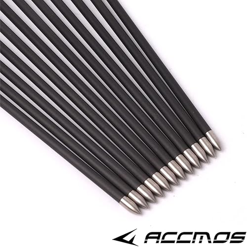 31 Pollici Frecce in Carbonio Spine 250 350 400 500 600 700 800 900 1000 OD 5,6mm ID 4,2 mm Caccia Pratica Frecce, per Adulti Giovani Arco Compound Arco Ricurvo Riprese 6/12 Pezzi - Ysert
