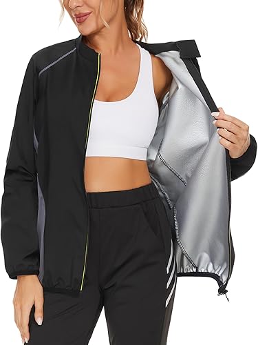 LAZAWG Tuta da sauna da donna, con maniche lunghe - Ysert