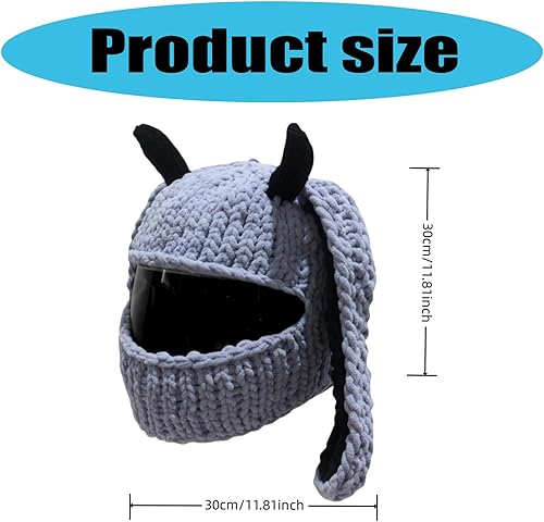 Popolare Moto Caschi Copre Divertenti Conigli Orecchio Peluche Caschi Pieno Viso Coperture Protettive Per Divertenti Giostre E Regali - Ysert