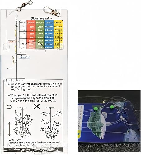 22 pacchi di esche sabiki Vivi Pray, per pesca in mare, esche con ardiglione - Ysert