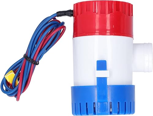 Pompa di Sentina SemiAutomatica Elettrica Piccola Pompa Sommergibile Potenza Fornire 12V/24V 350/500/750/1100GPH (DC12V 750GPH) - Ysert
