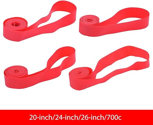 Fodere della Gomma della Bici, Nastro Rosso del Cerchio della Striscia dell'orlo della Bicicletta del PVC Misura Le rotelle di Guida di 20inch 24inch 26inch 700C(26) - Ysert