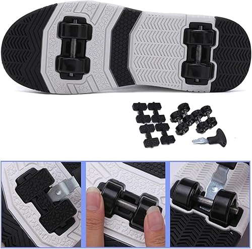 Scarpe Con Ruote Per Bambini E Bambine, Pattini A Rotelle Per Bambini Con 4 Ruote, Pattini A Rotelle 2 In 1, Scarpe Da Skateboard Multifunzione, Pattini A Rotelle - Ysert