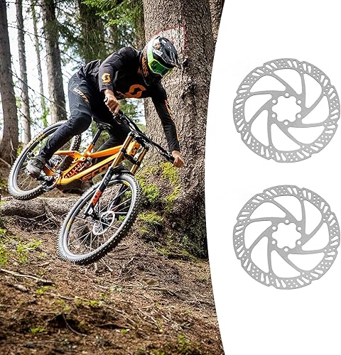 ANBOO Dischi Freno Bicicletta, 2 Pezzi Freno a Disco 160mm, Disco Freno per Freni a 6 fori, Acciaio Inossidabile, con 12 Bulloni - Ysert