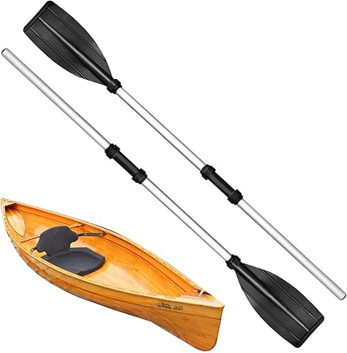 Pagaia in Alluminio per Kayak e Canoa, 1 Paio di Remi per Kayak, Remi Portatili Regolabili per Barche con Manico Antiscivolo in Lega di Alluminio per Remi gommoni gommoni - Ysert
