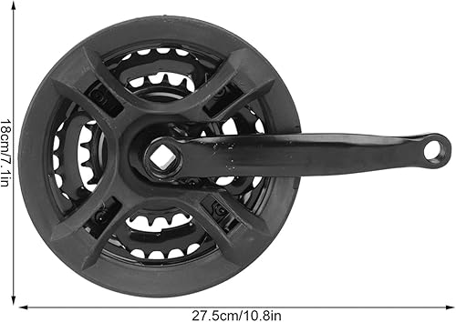 Guarnitura in Acciaio Ad Alto Tenore di Carbonio Guarnitura per Pedivella per Bici Guarnitura per Bicicletta per Mountain Bike Guarnitura per Bici Guarnitura di Ricambio con Movimento Centrale - Ysert