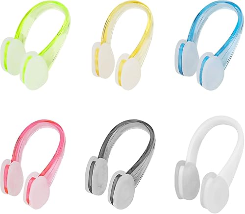 Clip per naso nuoto, 6 pezzi, in silicone, impermeabili, per nuotare e nuotare professionisti - Ysert