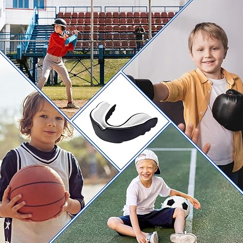 4 Pezzi Vestibilità Slim Paradenti Sportivo, Paradenti Kick Boxing, Paradenti Boxe,Premium Paradenti, per Rugby, Boxe, Arti Marziali, Hockey, Arti Marziali Miste, Taekwondo - Ysert