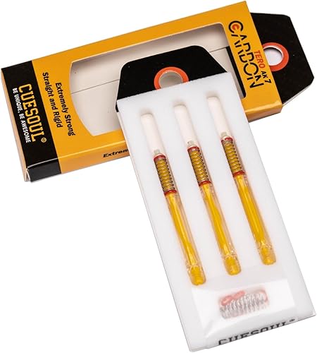 CUESOUL TERO AK7Aste/stelo per Freccette in Carbonio, Sottili, telescopiche a Molla Integrate, Set da 3 Pezzi - Ysert