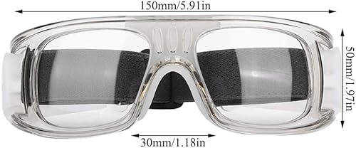 Occhiali da Basket, Occhiali Sportivi Protettivo Occhiali di Sicurezza con Cinturino Regolabile per Basket Calcio(2) - Ysert