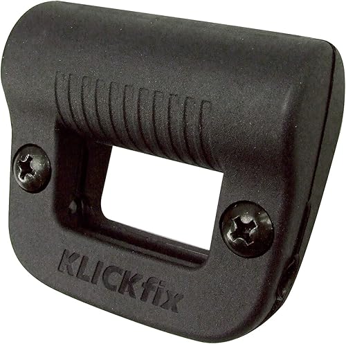 KlickFix Kunststoffclip Light Clip, Sostegno Montaggio FANALE su Cesto LIGHTCLIP Bici Bicicletta Supporto Unisex Adulto, Schwarz, Taglia Unica - Ysert