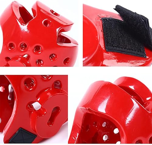 Casco professionale da Taekwondo con vestibilità regolabile e equipaggiamento protettivo da allenamento leggero per bambini adulti in PVC, Blu, M - Ysert