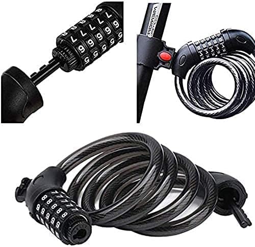 2012X - Cavo Antifurto per Bici con Combinazione a 5 cifre. Lunghezza: 180 cm. - Ysert