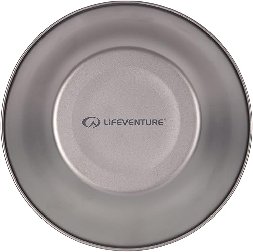 Lifeventure Ciotola da Campeggio in Titanio Super Leggera con Custodia per riporre Oggetti, Ultra Leggera, Ideale per Campeggio o Viaggi - Ysert