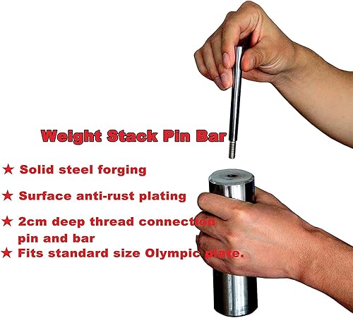 Attrezzatura da Allenamento per Uso Domestico, Perno di Sostituzione Pacco Pesi, Perno di Estensione Pacco Cavi, aggiunta di Pesi Extra ai pacchi Pesi Originali, 100 mmφ10 mm, macc - Ysert