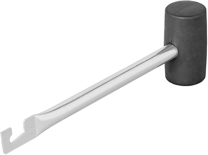 Martello da campeggio in gomma con estrattore per picchetti, martello multifunzione per picchetti, design robusto in TPR e acciaio, ideale per campeggio e attività all'aperto - Ysert