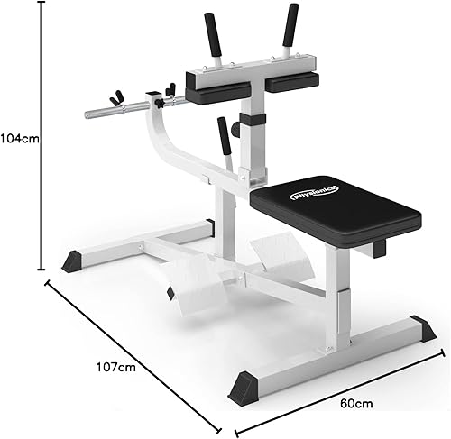 Panca per Polpacci - Carico Massimo 220 kg, Altezza Regolabile, Struttura in Acciaio - Calf Raise Machine, Pressa Polpacci Seduti, da Palestra, Fitness - Ysert