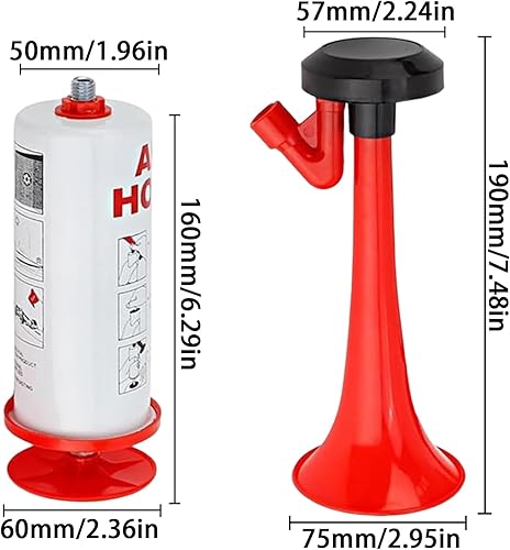 Air Horn - Tromba ad aria compressa portatile, per fischietto di avviamento, per fanfare - Ysert