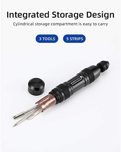 Kit di riparazione pneumatici Tubeless, strumento per pneumatici da bicicletta portatile con 5 strisce in gomma e 3 punte - Ysert