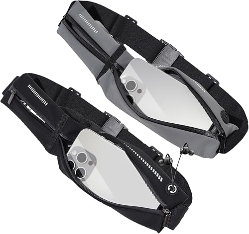 Confezione da 2 Marsupio Running, Utilizzabili su Marsupio Running Uomo, Marsupio Sportive, Cinture Fitness, Cinture da Corsa Per Viaggi, Marsupio Corsa Running,Borse per Cellulare, Jogging, Ciclismo - Ysert