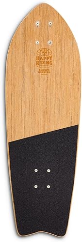 Surfskate Skateboard Carver Ghettoblaster - Cuscinetti Veloci a Sfera ABEC 11 - Tavola in Acero Canadese e Teak a 7 strati - Ideale per Pumping - Principianti Bambini e Adulti - Ysert