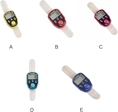 Anello elettronico per Piscina per Anello da Dito Comodo Mini Timer Contatore di recitazione a LED a Risparmio energetico, Blu Scuro - Ysert