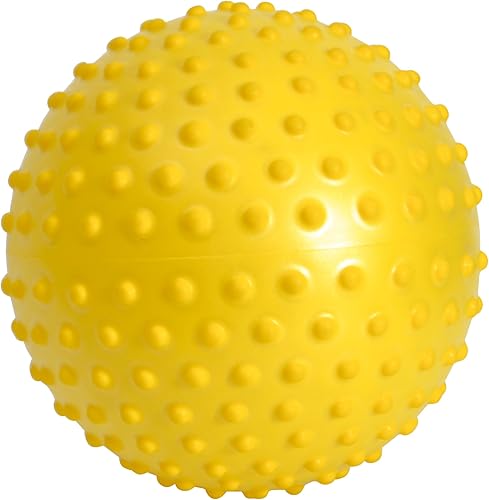SPORTTEC Palla Sensy Palla di Riccio Palla per Massaggi di riflessologia Auto Massaggio 10 cm Giallo - Ysert
