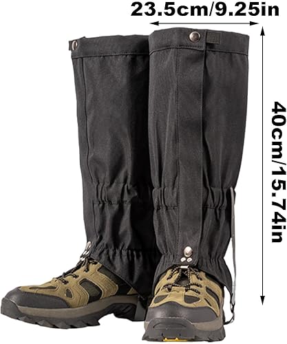 Ghette per le gambe da uomo, Ghette per le gambe regolabili, Scarponi da trekking impermeabili, ghette regolabili per le gambe, Ghette da trekking impermeabili per donna, uomo, sci, ciaspolate - Ysert