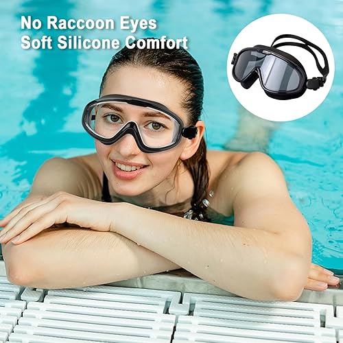 Occhialini Nuoto, Anti Nebbia Occhiali Piscina Adulto, Occhialini Mare, Maschera Nuoto, Occhiali Da Sub Adatto A Uomini, Donne, Adulti E Adolescenti, Visione Chiara A 180°Con Protezione Uv - Ysert