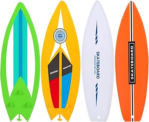 Tavola da surf con punta delle dita, tavola da surf con la punta delle dita per bambini, Set di giocattoli per tavole da surf piccole da 4 pezzi, Fantastici modelli per sport con le dita per snowboard - Ysert