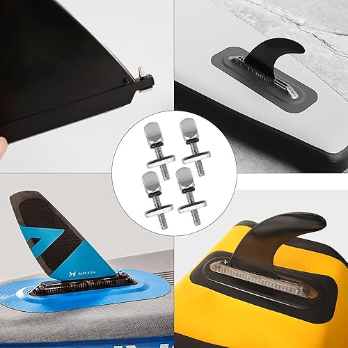 Viti per Tavola da Surf Viti per Pinne per Tavola da Surf 4 Pezzi di Ricambio per Surf in Acciaio Inossidabile per SUP e Tavola da Paddle, 3 * 1,4 cm - Ysert