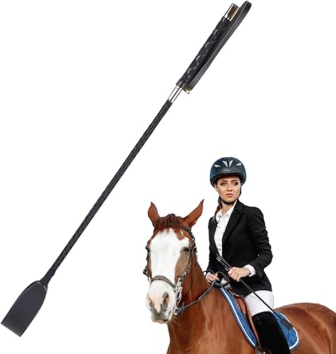 Frusta da Equitazione - Frusta per Equitazione A Frusta | Frusta per Cavallo con Pelle PU | Frusta per Cavallo in Pelle PU | Equitazione in Pelle con Manico Antiscivolo | Accessories da Equitazione - Ysert