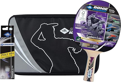 Schildkröt Set Premium da Ping Pong Legends 800, 1 Racchetta, 3 Palline 3-Stelle ITTF, Bouna Custodia per Racchetta, Set Completo di Alta Qualità, 788488 - Ysert