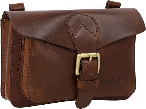 Gusti Antonio M. Borsa da sella in pelle per manubrio, borsa in pelle, antifurto, vintage, marrone - Ysert