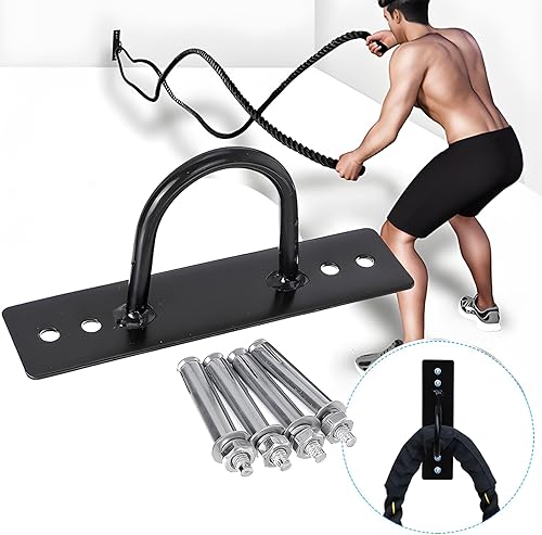 Battle Corda da Parete E Pavimento Anchor, Sfissaggio Battle Rope, Ancoraggio per Corda Da Parete/Battle Rope, Include Viti di Fissaggio,Battle Corda da Parete per Allenamento di Forza - Ysert