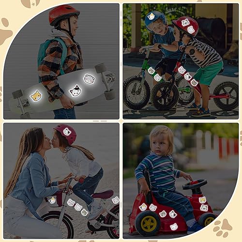 20 Pezzi Adesivi Riflettenti ad Alta visibilità Adesivi Adesivi di Avvertimento Riflettente Adesivo Impermeabile Sicurezza Casco Adesivi riflettore per Bici Riflettente Decalcomanie Ciclismo e Caschi - Ysert