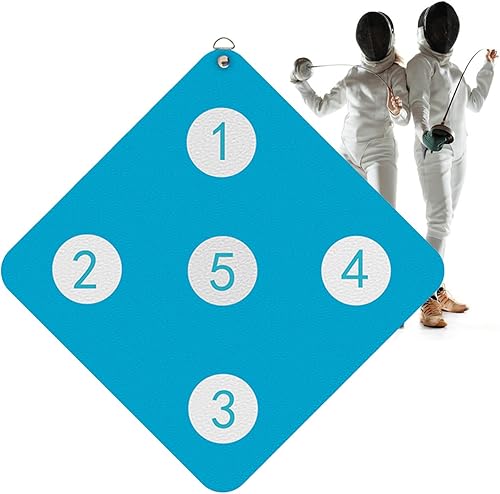 Fencing Target Practice, Wall-Mounted Fencing Target, 12.99x12.99in Skill Improvement Tool, Home Training Aid, Five Bulls-Eye Design, Ideal for Child and Adult Fencers - Ysert