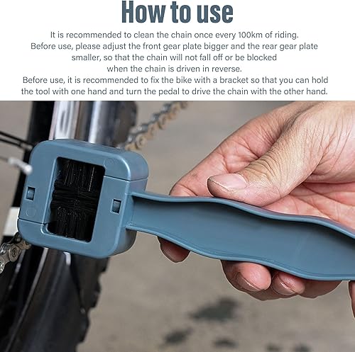 Strumento per la Pulizia della Catena della Bici, Rondella della Guarnitura della Catena Accessori per la Pulizia delle Spazzole del Motociclo - Ysert