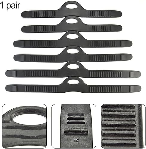 1 paio di cinghie per pinne da nuoto, in gomma TPR regolabile, per immersioni subacquee, larghezza 26 mm - Ysert