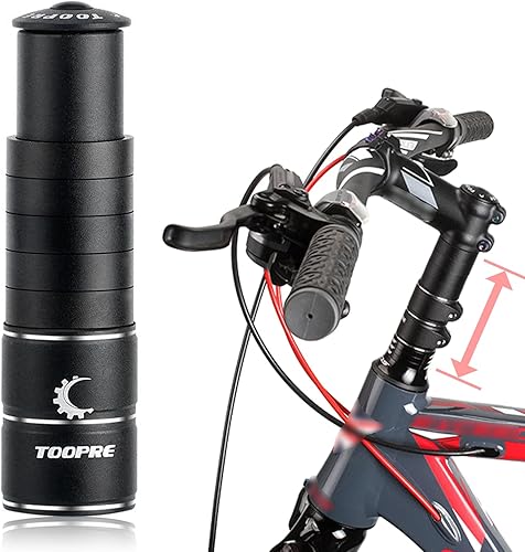 Prolunga Manubrio Bici 1,13 Pollici, Prolunga Manubrio Aumento Altezza 3,94 Pollici, Stelo Forcecella Bici Regolabile Accessori di Sollevamento Tubo Forcella Anteriore Adatti per Biciclette - Ysert
