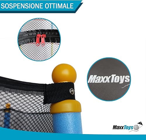 Trampolino da Interno per Bambini, 140 cm, con Pali Imbottiti e Coperture per Bordi - Ysert