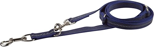 Herm Sprenger, Guinzaglio regolabile per addestramento per cani, sicuro e antiscivolo, impugnatura in nylon gommato, a mani libere, durevole, spessore 1,9 cm, riflettente (1,2 m–2,3 m) (arancione) - Ysert