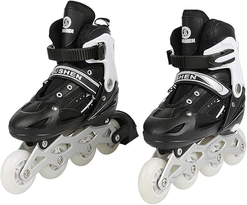 Pattini in linea/pattini Quad per bambini con/senza ruote luminose, misura regolabile da 31 a 38 comodi e traspiranti Inline-Skates Roller Skates per ragazze e ragazzi adolescenti principianti - Ysert