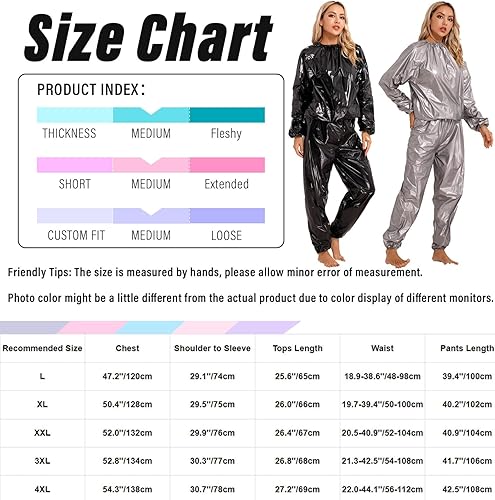 Tuta da sauna unisex, per esercizi per la perdita di peso, sottile, per palestra, fitness e allenamento, anti-strappo e anti-sudore - Ysert