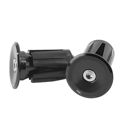 Tappi per estremità Barra da 2 Pezzi, Tappi per Manubrio Bici in Alluminio per Manubri Diametro 15-24 Mm Accessori Ciclismo Mountain Bike(Nero) - Ysert