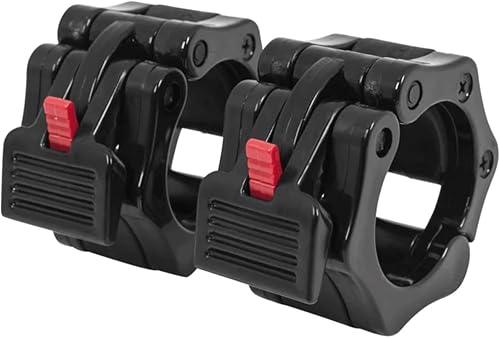 GORILLA SPORTS® Morsetti per Bilanciere - 2 Pezzi, Sgancio Rapido, per Bilanciere Olimpico, 50mm - Morsetto Collare, Fermagli, Collari, Chiusure Manubri, Blocca Dischi, Sollevamento Pesi - Ysert