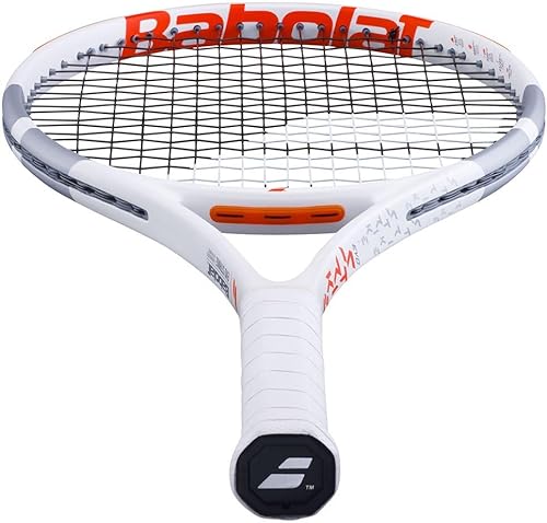 Babolat Evo Strike Unbesbeitet 290g Racchetta da Tennis Bianco - Rosso Impugnatura - Ysert