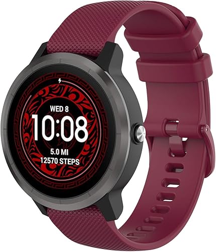 20mm Quick Release Cinturino Compatibile per Garmin Vivoactive 5/3/3 Music, Venu/Venu 2 Plus, Venu Sq/Sq Music/Sq 2/Sq 2 Music, Donna Uomo Regolabile Braccialetto per Vivomove 3/Sport/Style - Ysert